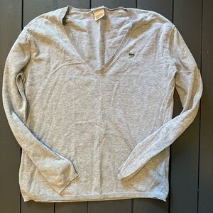 Lacoste Gray Cotton Sweater